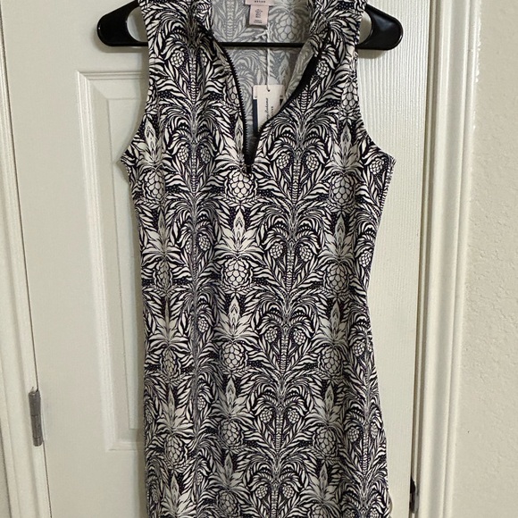 Tommy Bahama Black and White Sheath Midi Dress - Picture 3 of 8